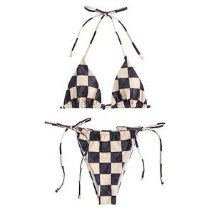 Triangle Checkerboard Bikini